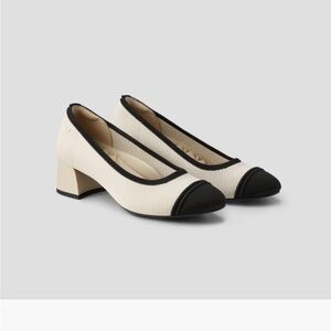 VIVAIA Julie 2.0 Round-toe Chunky Heels, Beige/Black EU41 US9.5